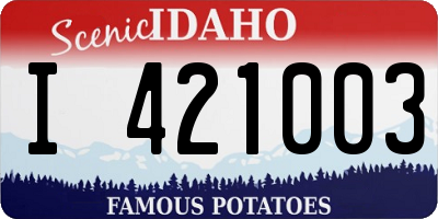 ID license plate I421003
