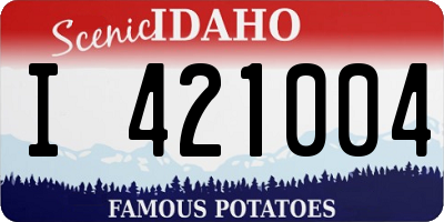 ID license plate I421004