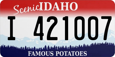 ID license plate I421007