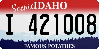 ID license plate I421008