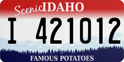 ID license plate I421012