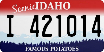 ID license plate I421014