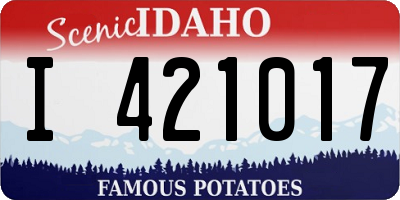ID license plate I421017