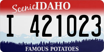 ID license plate I421023