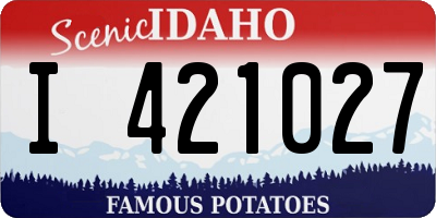 ID license plate I421027