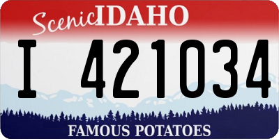 ID license plate I421034