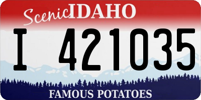 ID license plate I421035