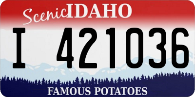 ID license plate I421036