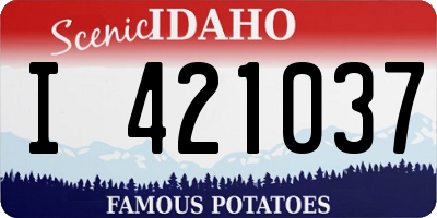 ID license plate I421037