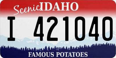ID license plate I421040
