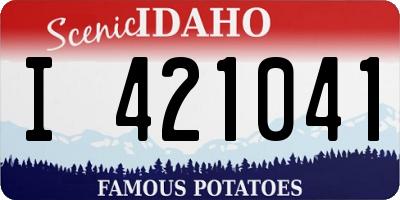 ID license plate I421041