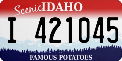 ID license plate I421045