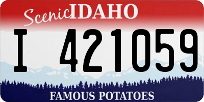 ID license plate I421059