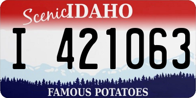 ID license plate I421063