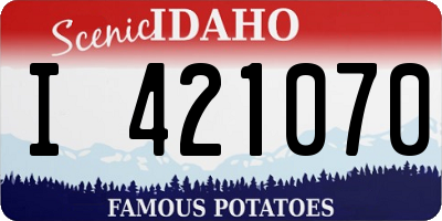 ID license plate I421070