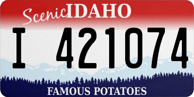 ID license plate I421074