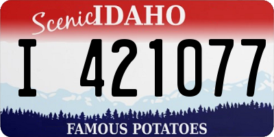 ID license plate I421077