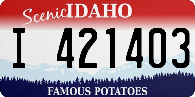 ID license plate I421403