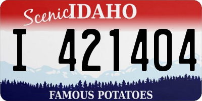 ID license plate I421404