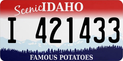 ID license plate I421433