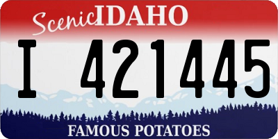 ID license plate I421445