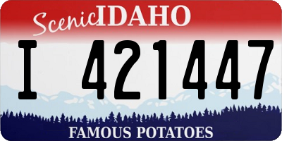 ID license plate I421447