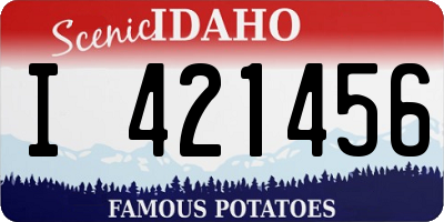 ID license plate I421456