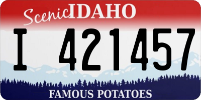 ID license plate I421457