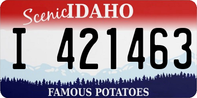 ID license plate I421463