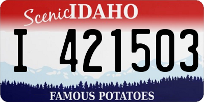 ID license plate I421503