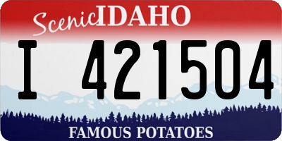 ID license plate I421504