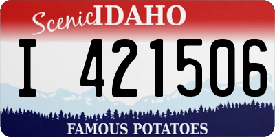 ID license plate I421506