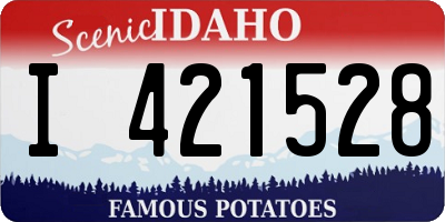 ID license plate I421528