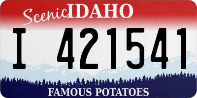 ID license plate I421541