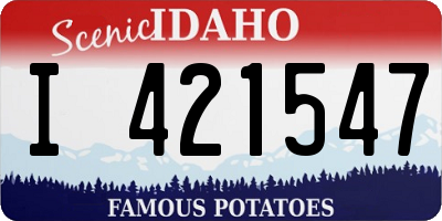 ID license plate I421547