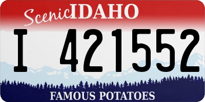 ID license plate I421552