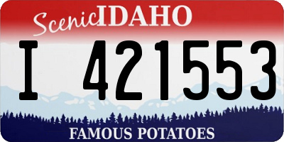ID license plate I421553