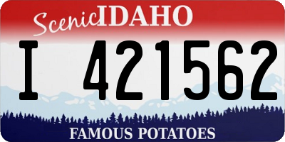 ID license plate I421562