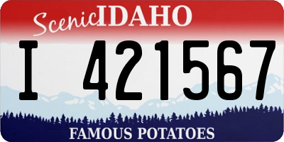 ID license plate I421567