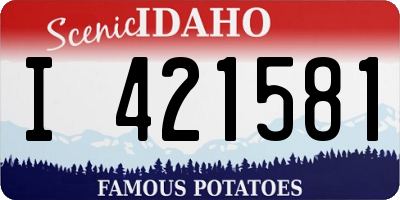 ID license plate I421581
