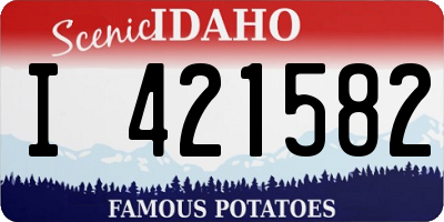 ID license plate I421582