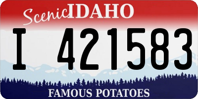 ID license plate I421583