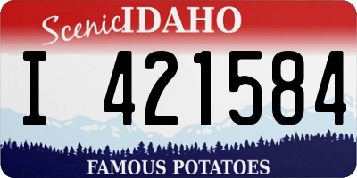 ID license plate I421584