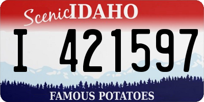 ID license plate I421597