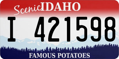 ID license plate I421598
