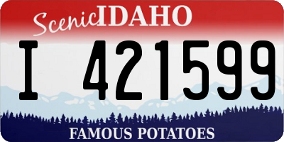 ID license plate I421599