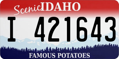 ID license plate I421643