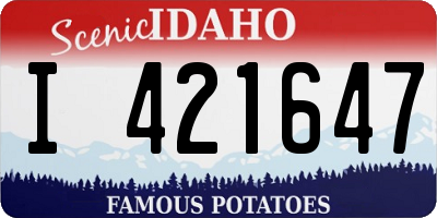 ID license plate I421647
