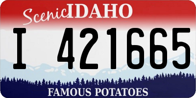 ID license plate I421665