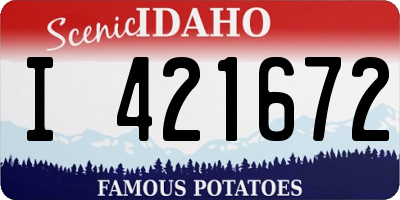 ID license plate I421672